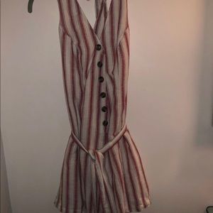 red white and blue striped romper